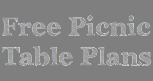 Picnic table plans, free PDF download