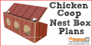 Chicken coop nest box plans - free PDF download.