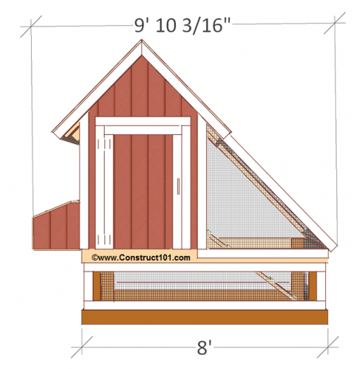 4x8 Chicken Coop Plans Free PDF Download Construct101