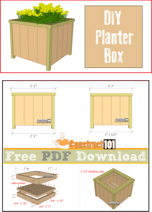 Planter Box Plans - PDF Download - Construct101