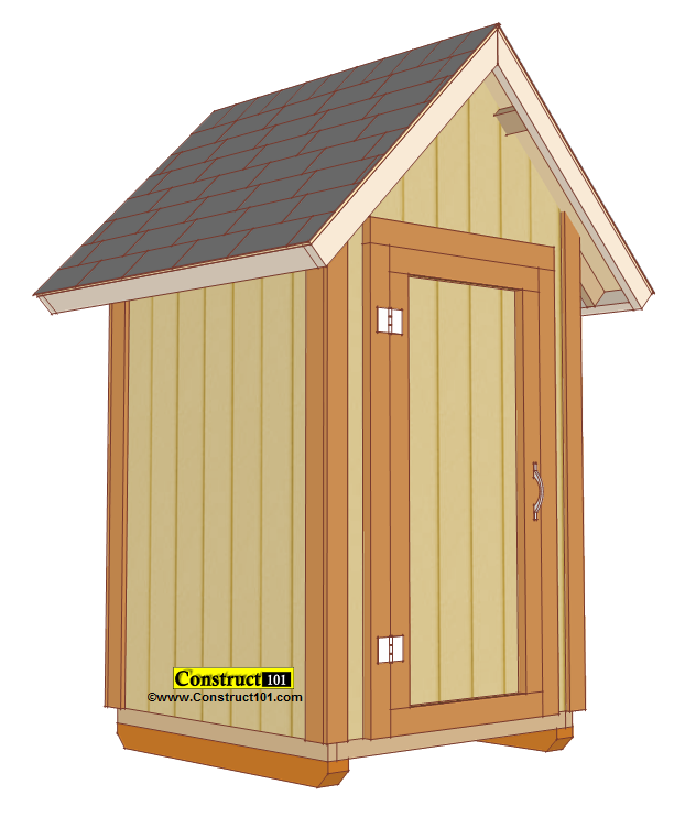 Small Garden Shed Plans 4'x4' Gable Shed - Construct101