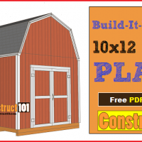12x16 shed plans - gable design - construct101