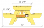 Traditional Picnic Table Plans - Construct101