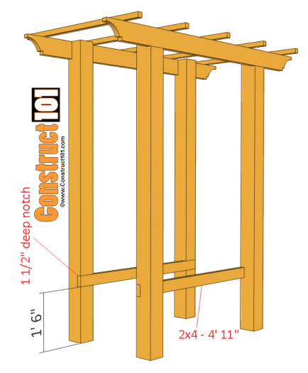 Garden Arbor Bench Plans - Construct101