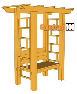 Garden Arbor Bench Plans - Construct101