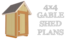 Small 4x4 garden shed plans, free PDF download.