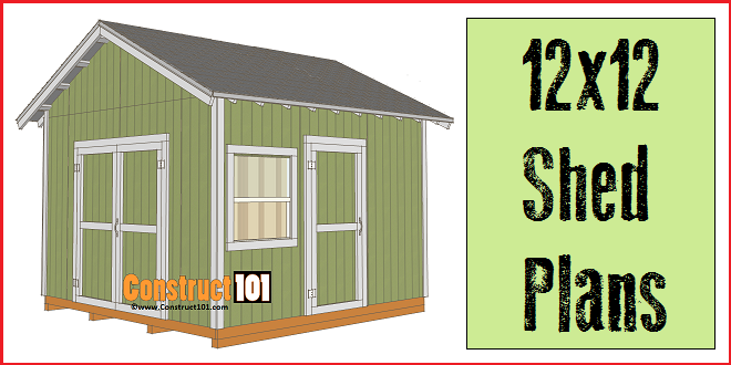 12x12 shed plans - gable shed - construct101