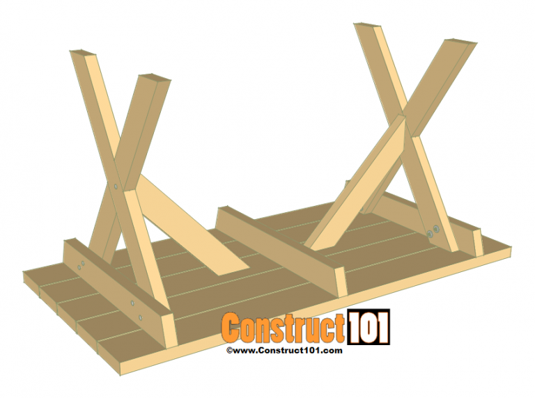 Picnic Table Plans Detached Benches - Free PDF Download