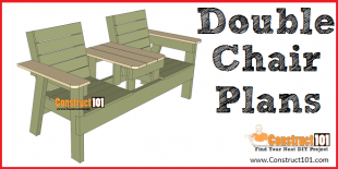 Double chair bench plans - free PDF download - Construct101