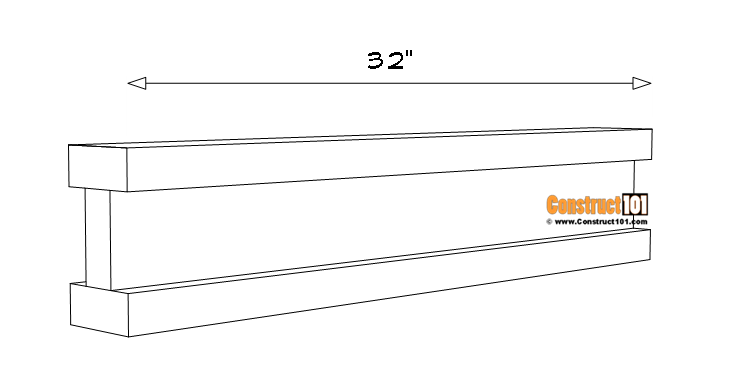 2x4 sawhorse I-beam step 1