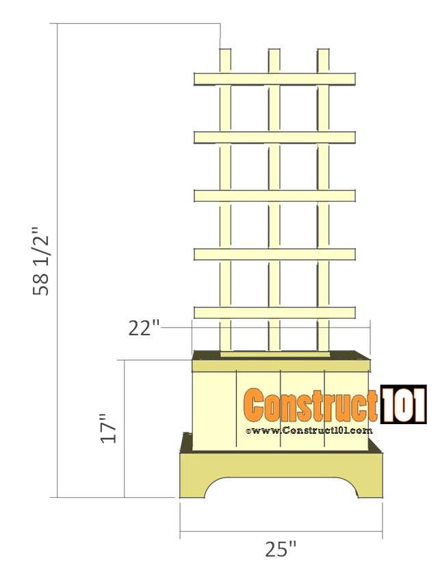 trellis planter plans front view