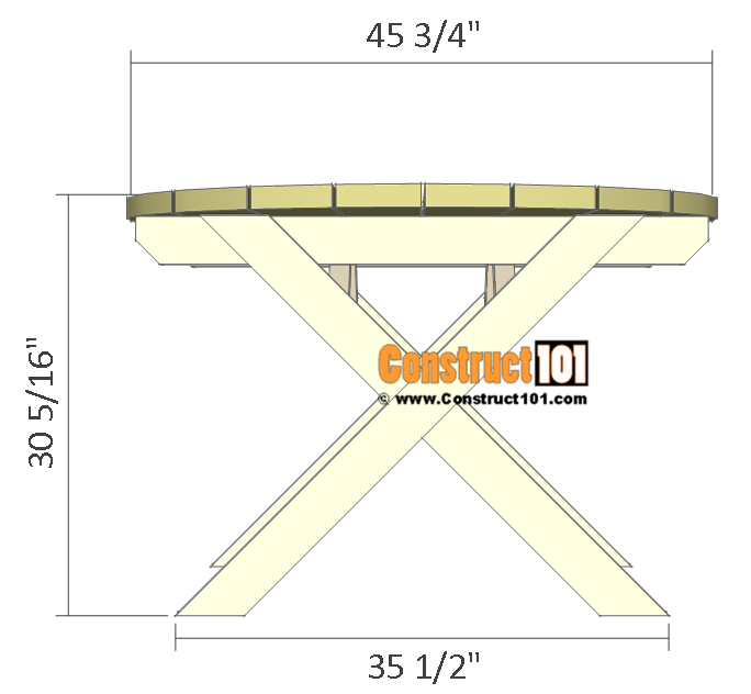round picnic table plans - view
