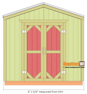 Garden Shed Plans - 8x8 - Step-By-Step - Construct101