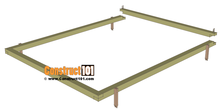 Chicken coop run plans - 10x8 - building the floor frame.