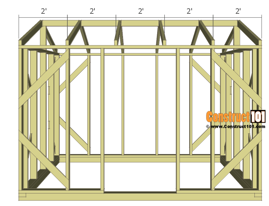 Chicken Coop Run Plans 10x8 StepByStep Construct101