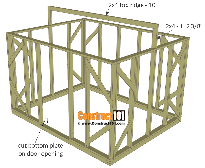 Chicken Coop Run Plans 10x8 Step By Step Construct101