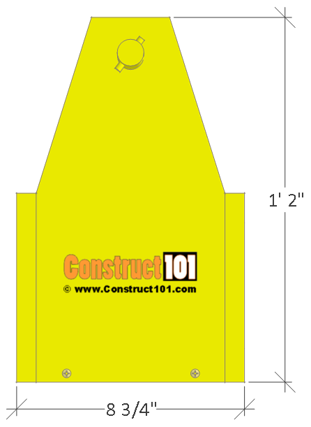 Tool tote plans, side view.