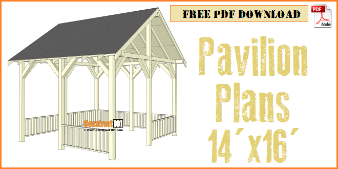 Pavilion Plans 14×16 DIY Free Outdoor Projects - Image 1