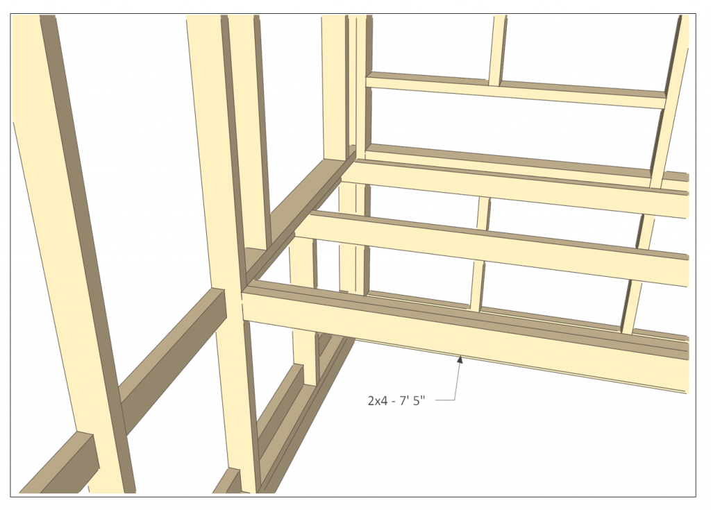 8x10chickencoopplansgableroofcoopfloorjoist2 Construct101