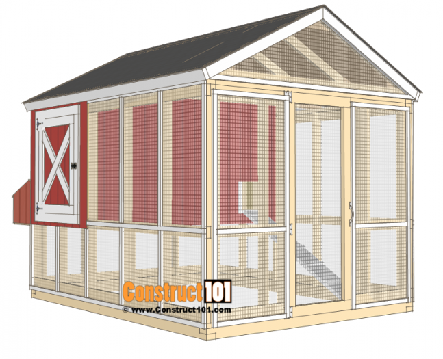 Free Chicken Coop Plans with PDF Download Material List Construct101