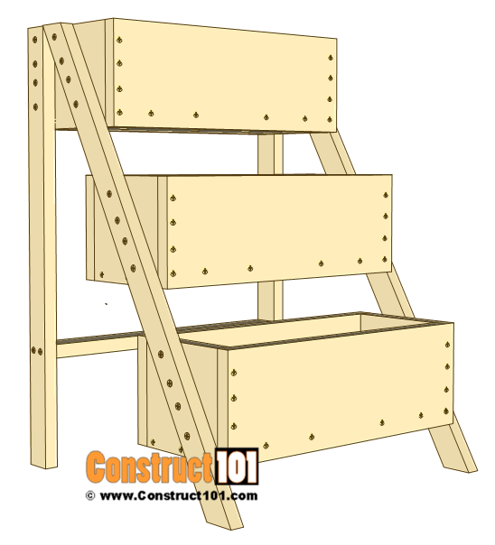 3 Tier Planter Plans Free PDF Download Construct101