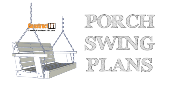 Porch swing plans, free PDF download, material list, drawings, and step-by-step instructions.