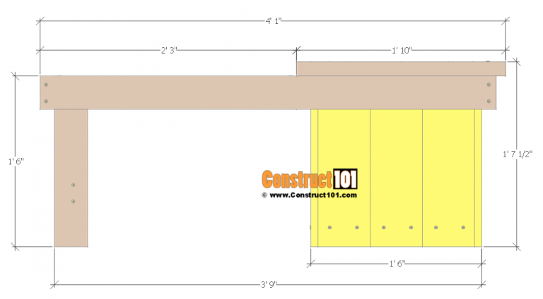 DIY Small Planter Bench - Free Plans - PDF Download - Construct101