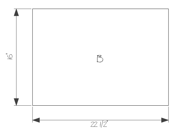 3/4" plywood - material list - part B