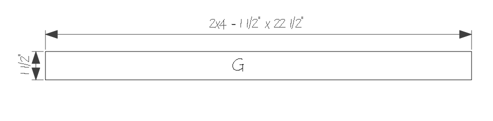 3x4 lumber - material list - part G
