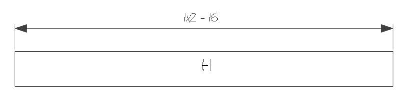 1x2 lumber - material list - part H