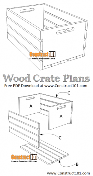 Wood Crate Plans - PDF Download - Construct101