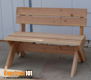 2x6 Outdoor Bench Plans - PDF Download - Construct101