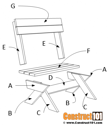 2x6 Outdoor Bench Plans - Construct101