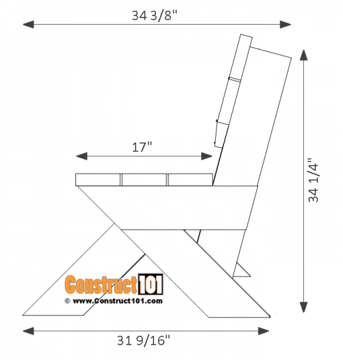 2x6 Outdoor Bench Plans - PDF Download - Construct101