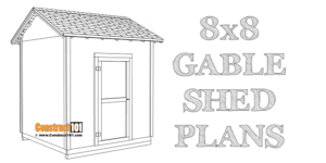 DIY 8x8 gable shed plans free PDF download