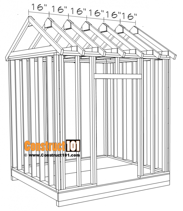 DIY 8x8 Gable Shed | Building Plans - Construct101