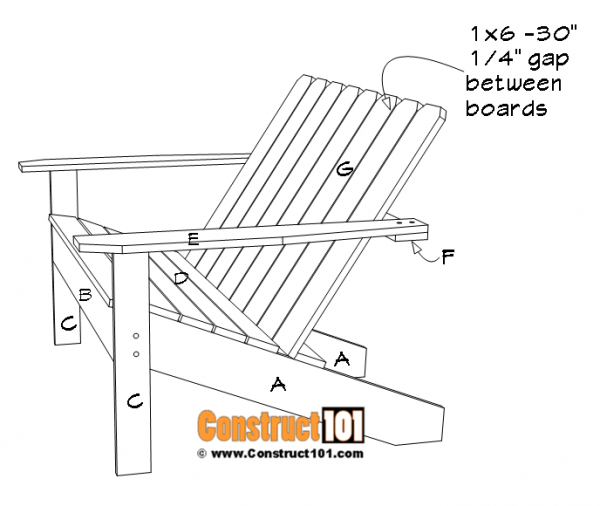 Adirondack Bench Plans | DIY Projects | PDF - Construct101
