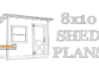 8x10 lean to shed plans, free PDF download
