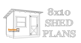 8x10 lean to shed plans, free PDF download