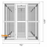 A & E Cage Co - Walk-in Indoor Parrot Aviary, 62'' x 62''
