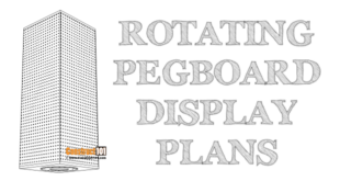 DIY Rotating Pegboard Display, Free Plans.