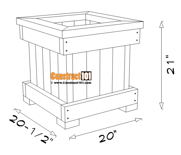 2x4 Planter Box Plans - PDF Download - Construct101