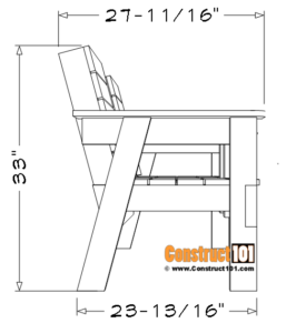 DIY Double Chair Bench With Table | PDF Download - Construct101