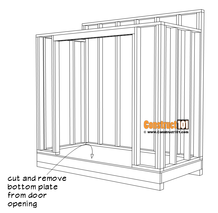 DIY 4x8 lean to shed, install wall frames.