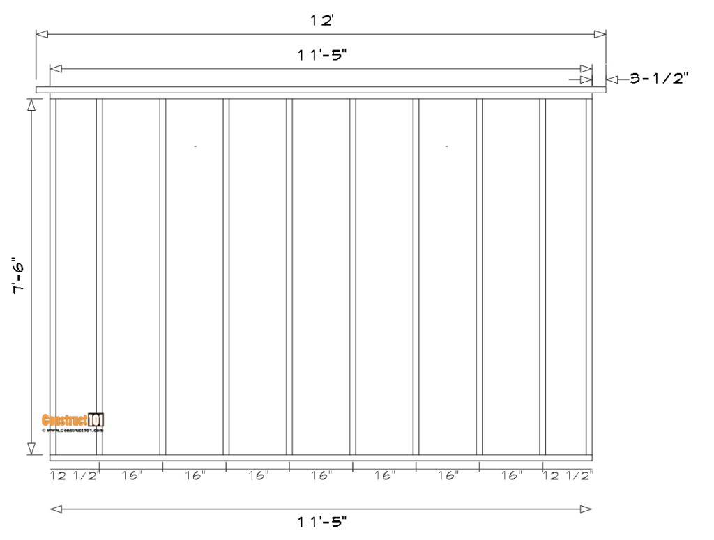 back wall framing.