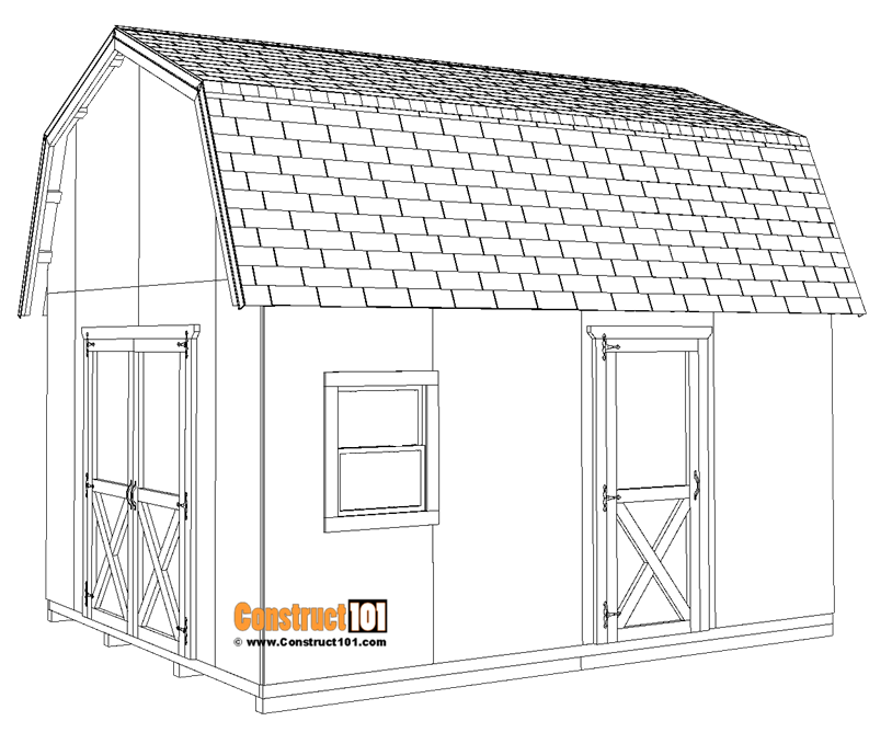 12x16 barn shed plans, door.