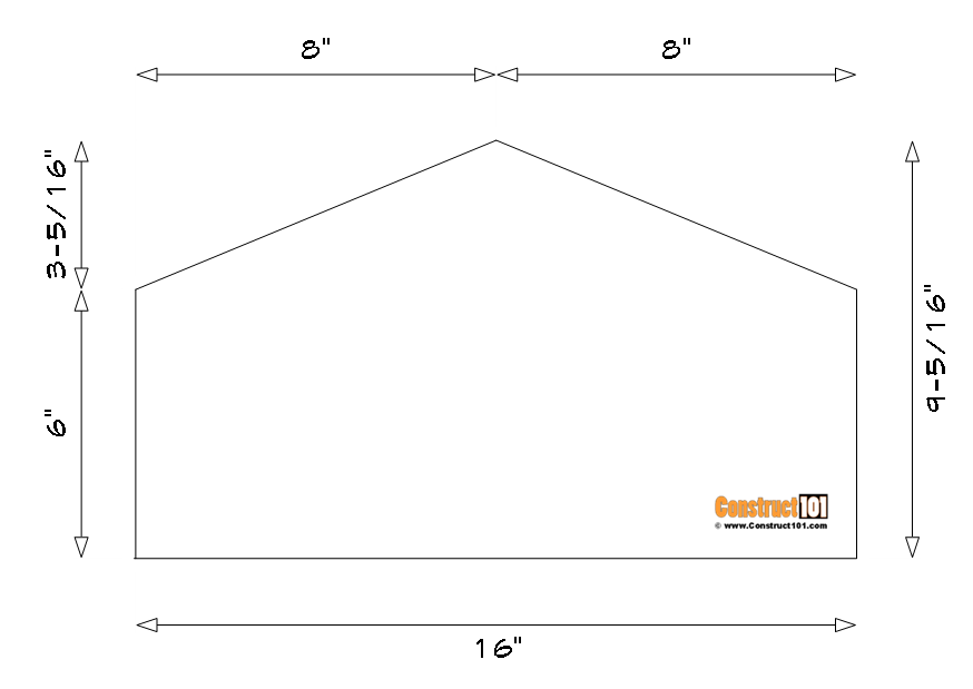 Shed truss gusset cutting details.