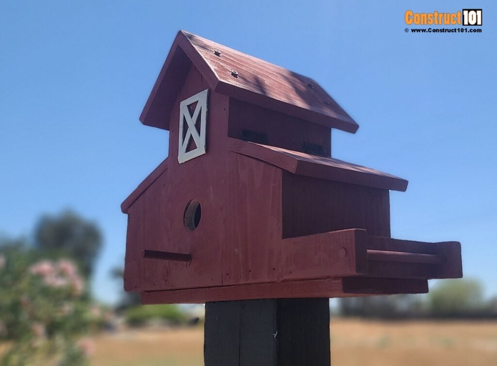 Barn bird house and feeder plans free DIY build projects.