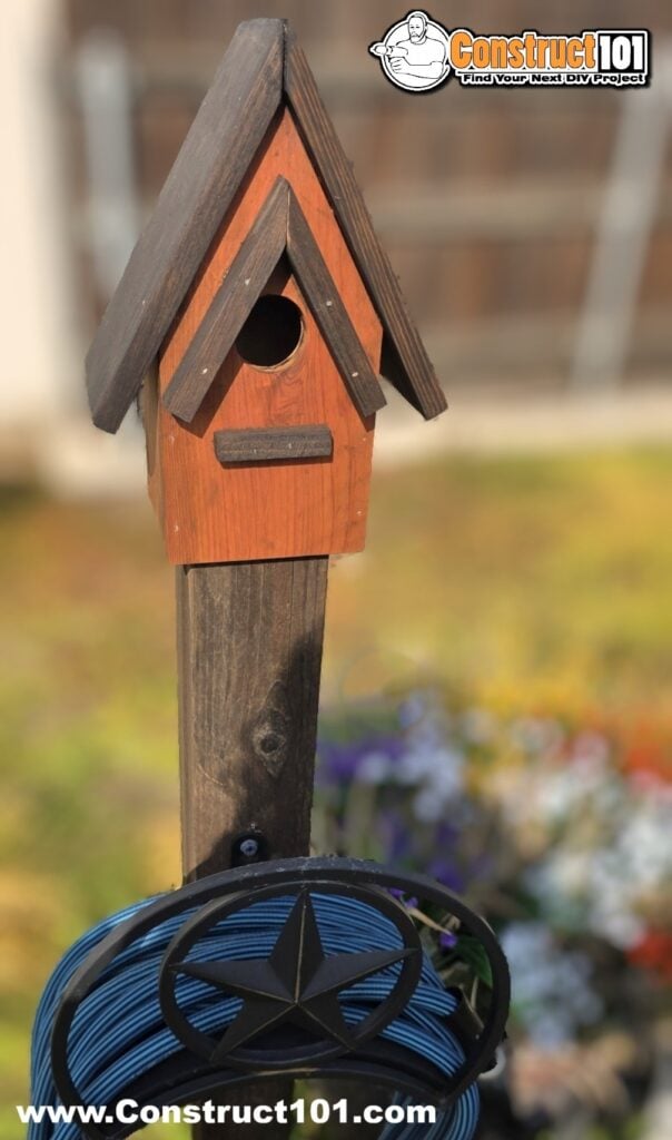 4x4 birdhouse post cap plans, DIY project, PDF download, Construct101