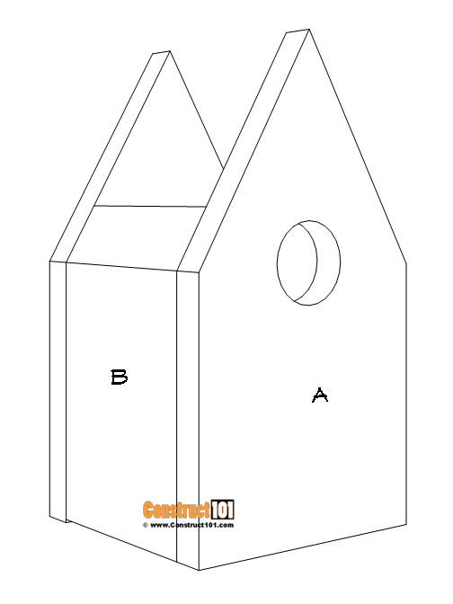 4x4 birdhouse post cap plans, step 3-1